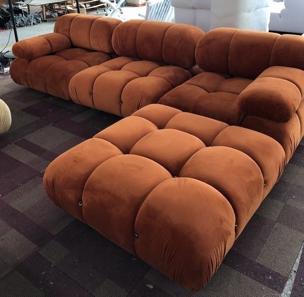 Softy Puff L-Shap Sofa set for Livingroom Office (Beige, Right L shape in cm: 70H x 103D x 170D x300W)