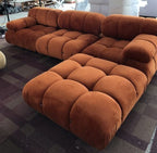 Softy Puff L-Shap Sofa set for Livingroom Office (Beige, Right L shape in cm: 70H x 103D x 170D x300W)
