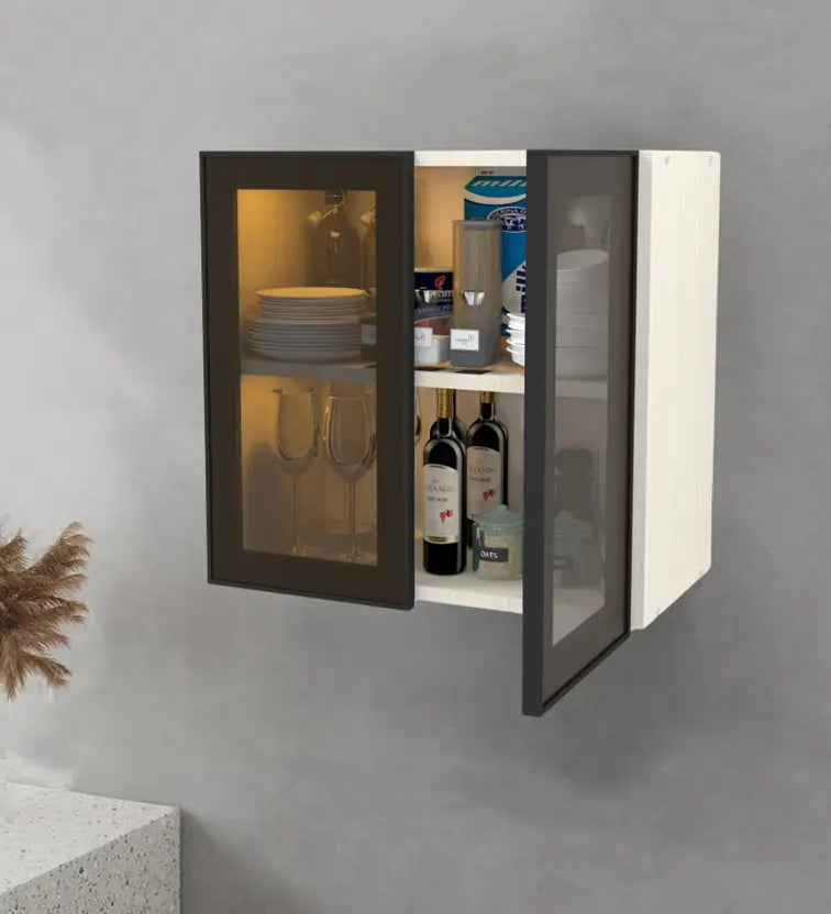Highland 2 Door Glass Crockery Cabinet