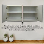Modular kitchen PANELS 4 Doors Modular Wall Cabinet with Termite resistance & French cleat Engineered Wood Kitchen Cabinet  (Finish Color - White, Pre-assembled)