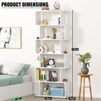 S-Curve 6 Tier Bookshelf