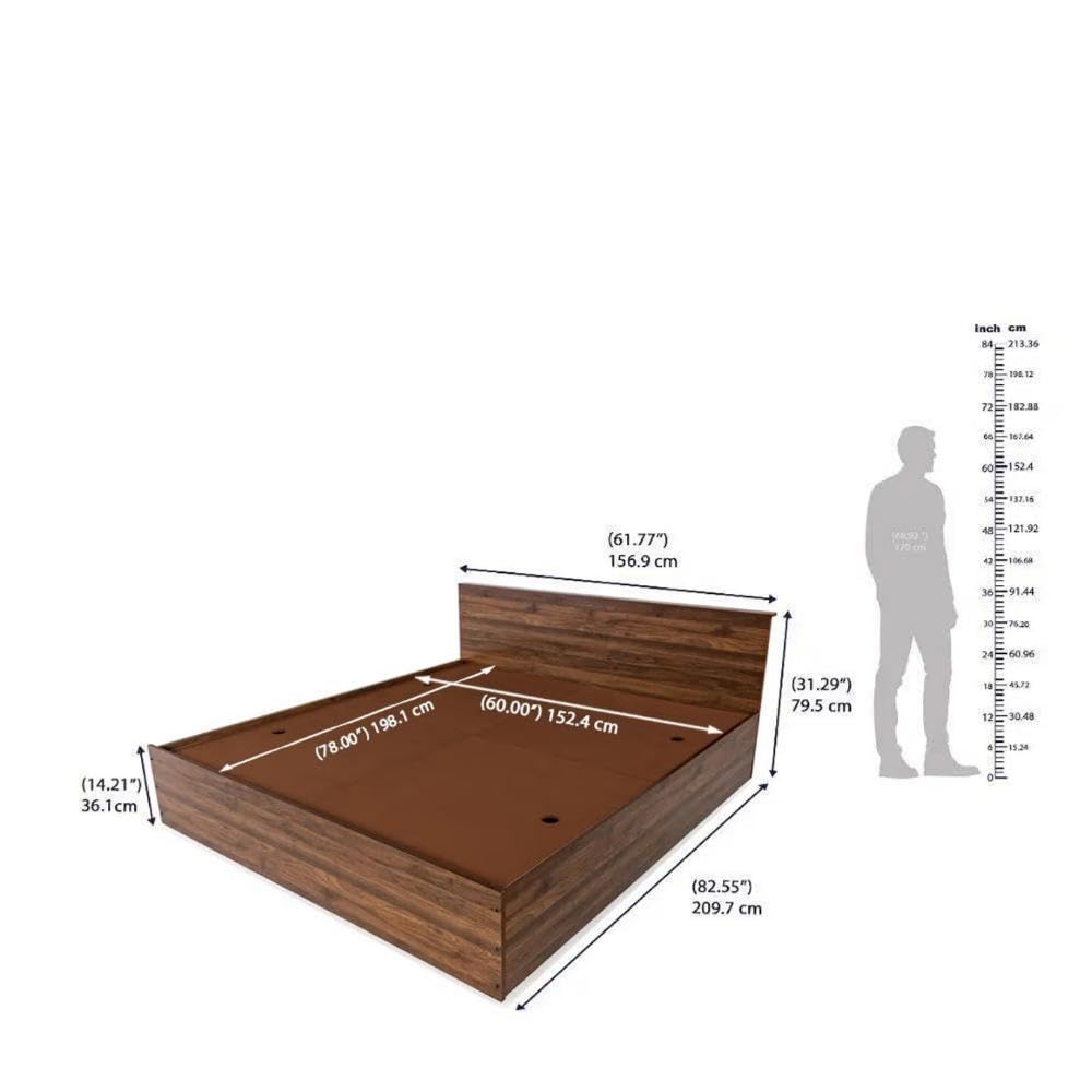 Arthur Wooden Double Bed With Storage Bed