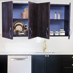 Modular kitchen PANELS 4 Doors Modular Wall Cabinet with Termite resistance & French cleat Engineered Wood Kitchen Cabinet  (Finish Color - White, Pre-assembled)