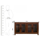 Carbo Sheesham Wood Console Sideboard Cabinet