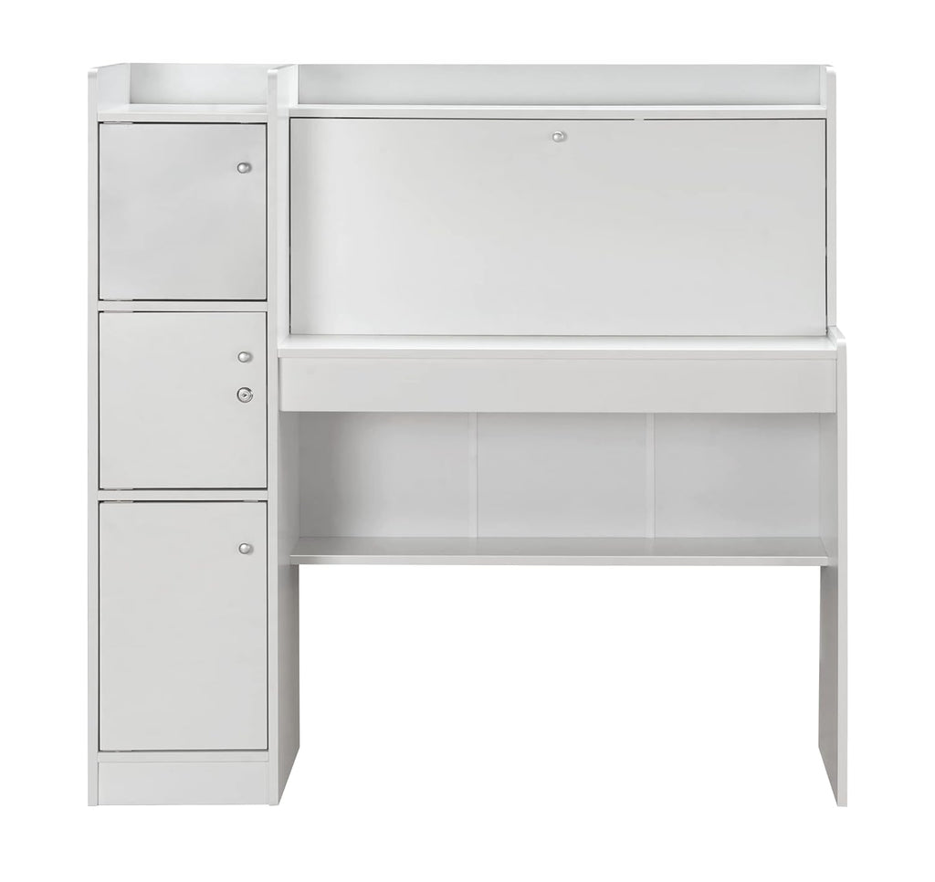 Plank Versa Engineered Wood Study Table and Office Desk (White)