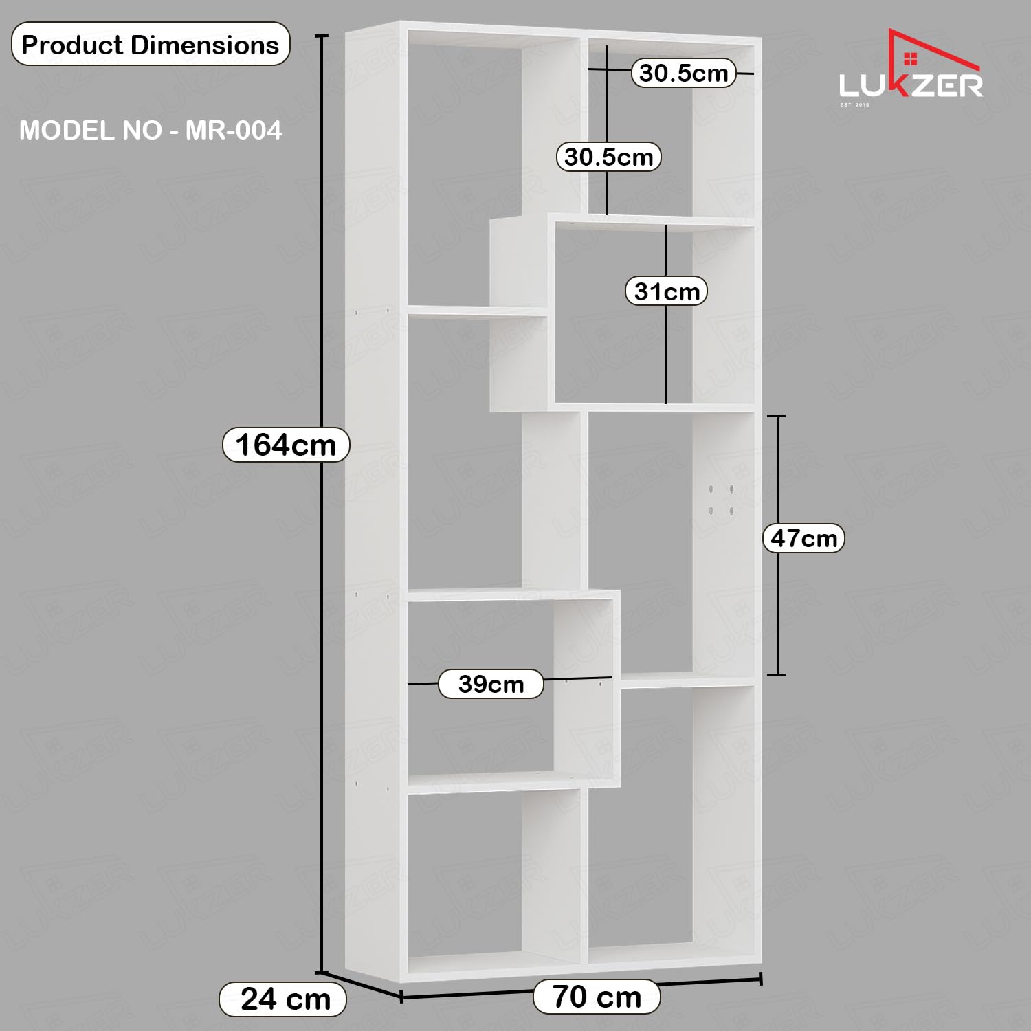 Alpine 8-Shelf Modern