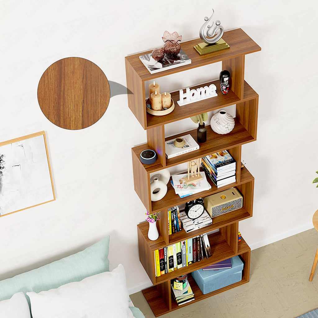S-Curve 6 Tier Bookshelf