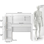 Plank Versa Engineered Wood Study Table and Office Desk (White)