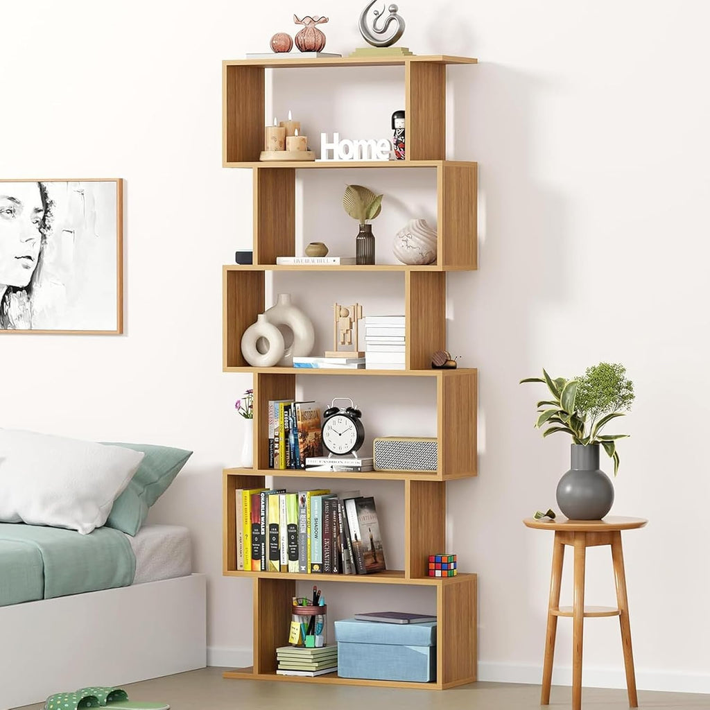 S-Curve 6 Tier Bookshelf
