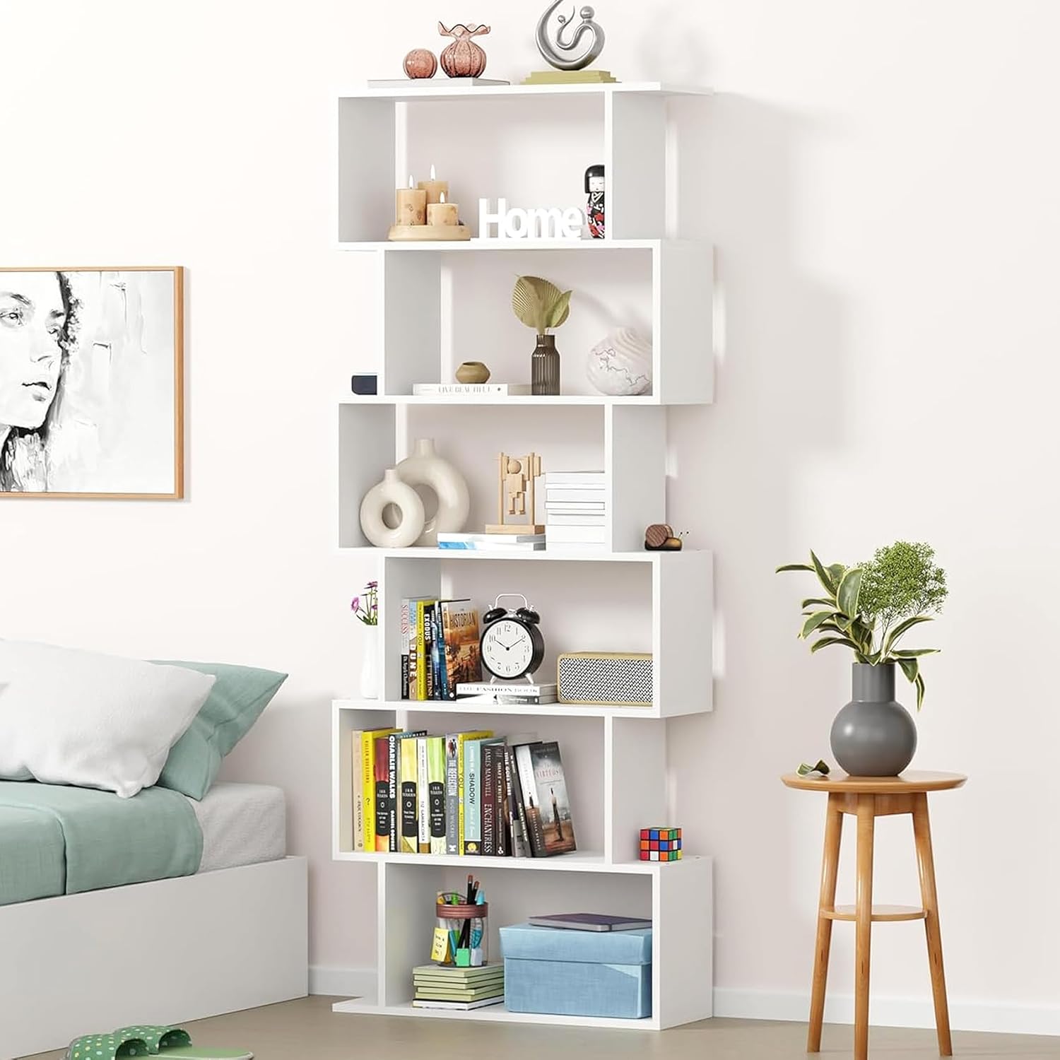 S-Curve 6 Tier Bookshelf