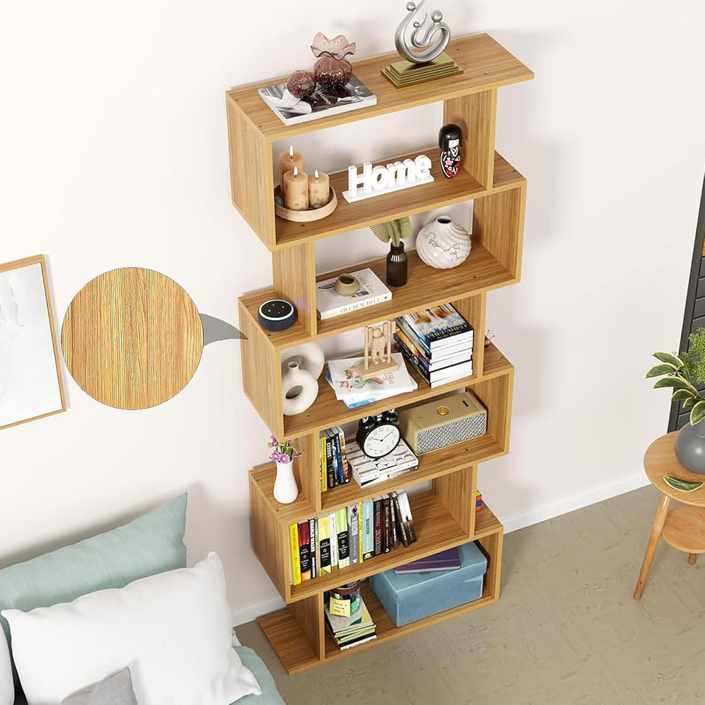 S-Curve 6 Tier Bookshelf