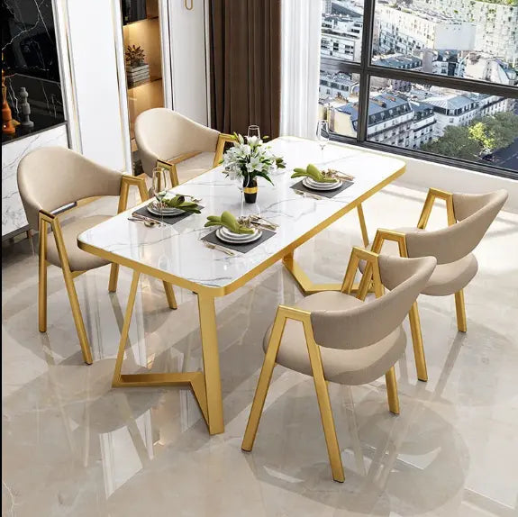 Marble Top 7D Dining Set