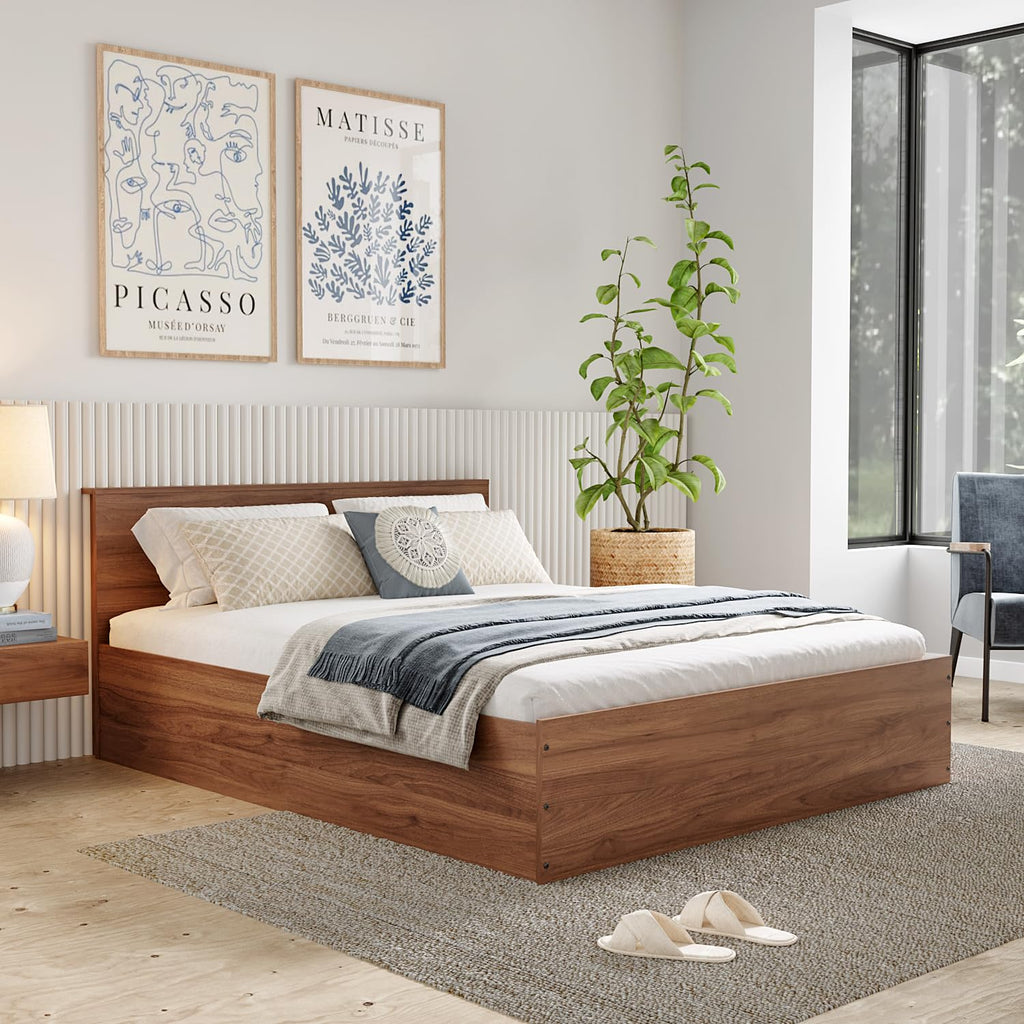 Arthur Wooden Double Bed With Storage Bed