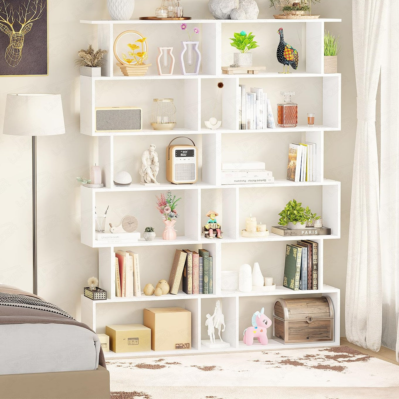 S-Curve 6 Tier Bookshelf