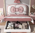 Bow Ribbon Kids Upholstered Baby Beds