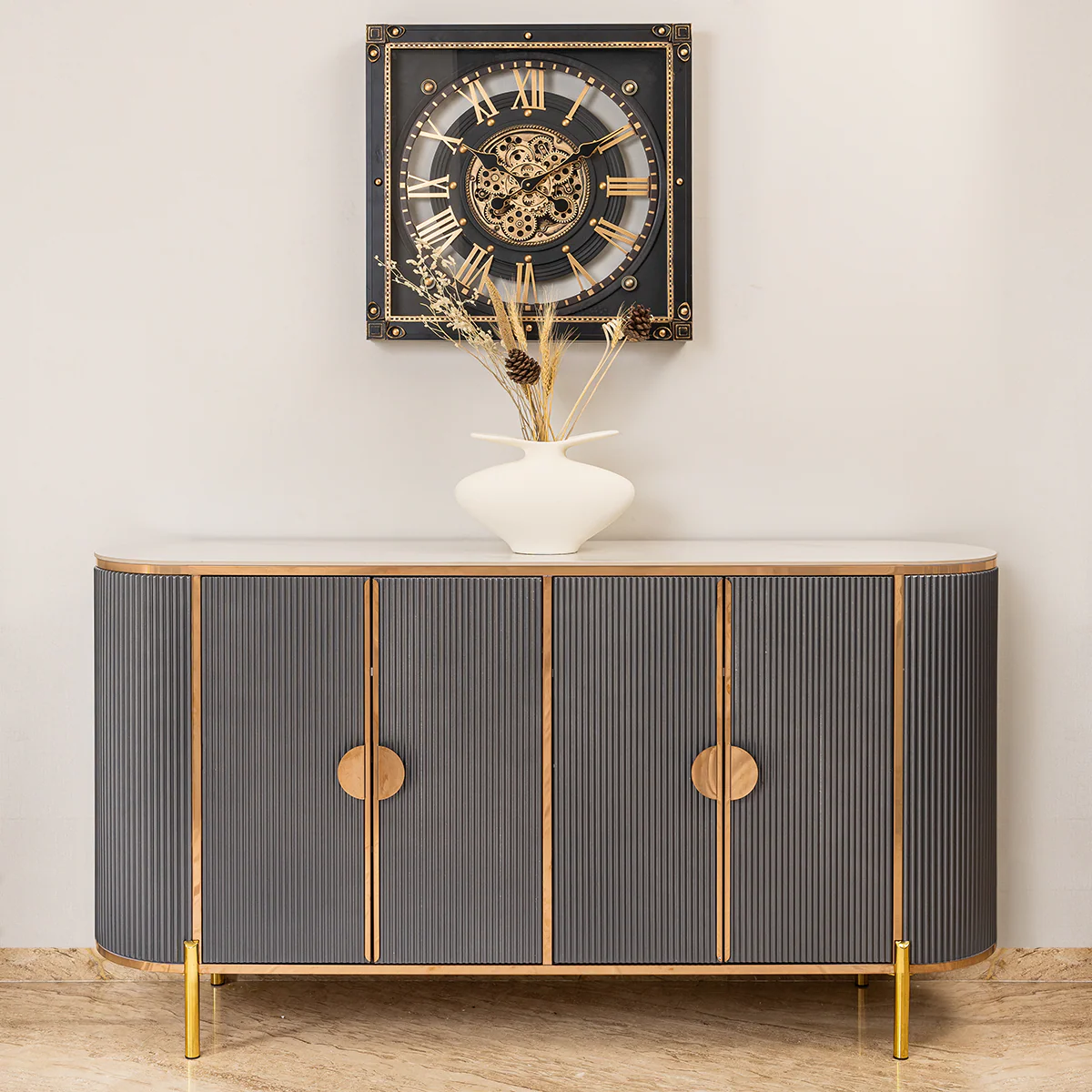 Timeless Aura Console Table With Storage For Home & Crockery Storage Cabinet