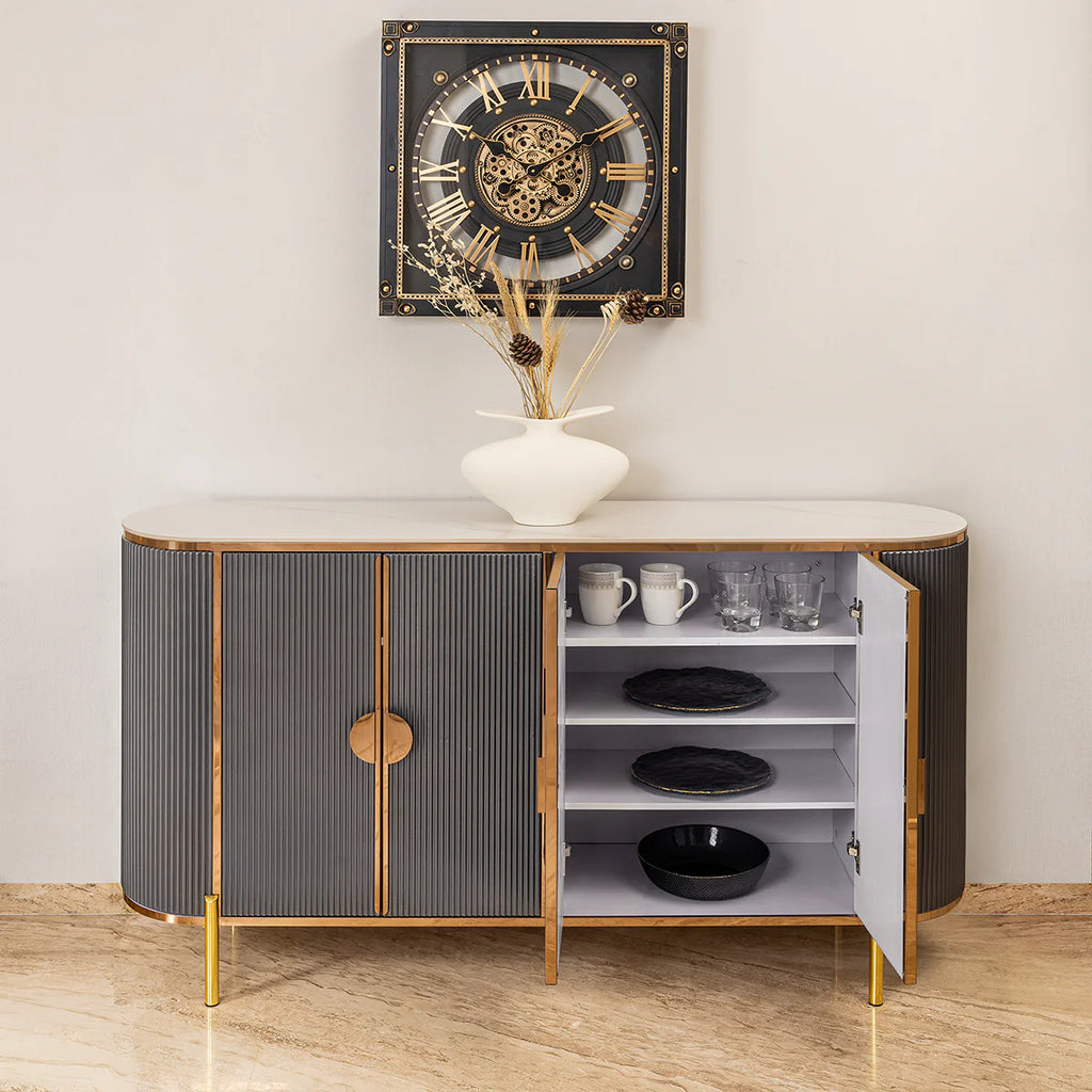 Timeless Aura Console Table With Storage For Home & Crockery Storage Cabinet