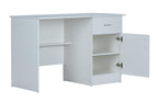 DeckUp Hermes Engineered Wood Study & Computer Table and Office Desk (White, Matte Finish)