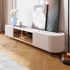 Fluted TV Unit in PU Finish