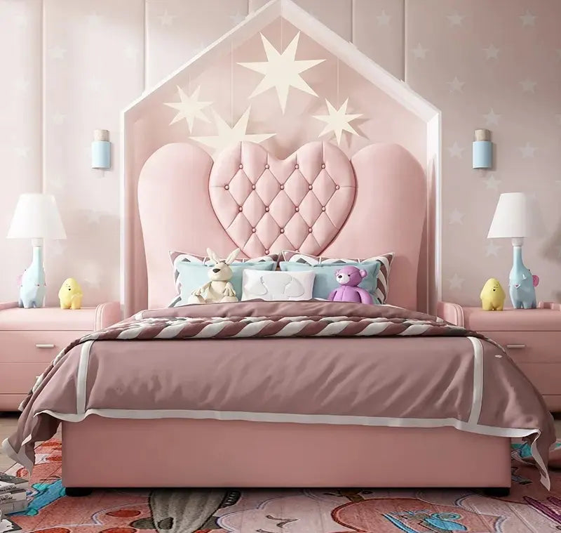 Bow Ribbon Kids Upholstered Baby Beds