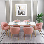 Modern Style Italian Dining Table With Marble Top