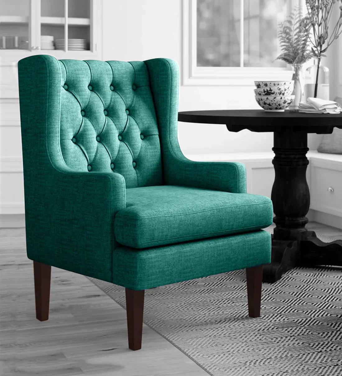 Royal Luxury High Back Chair with Ottoman