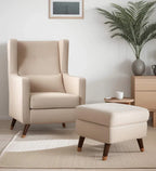 Royal Luxury High Back Chair with Ottoman