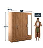 Kosmo Linden 4 Door Wardrobe With Mirror