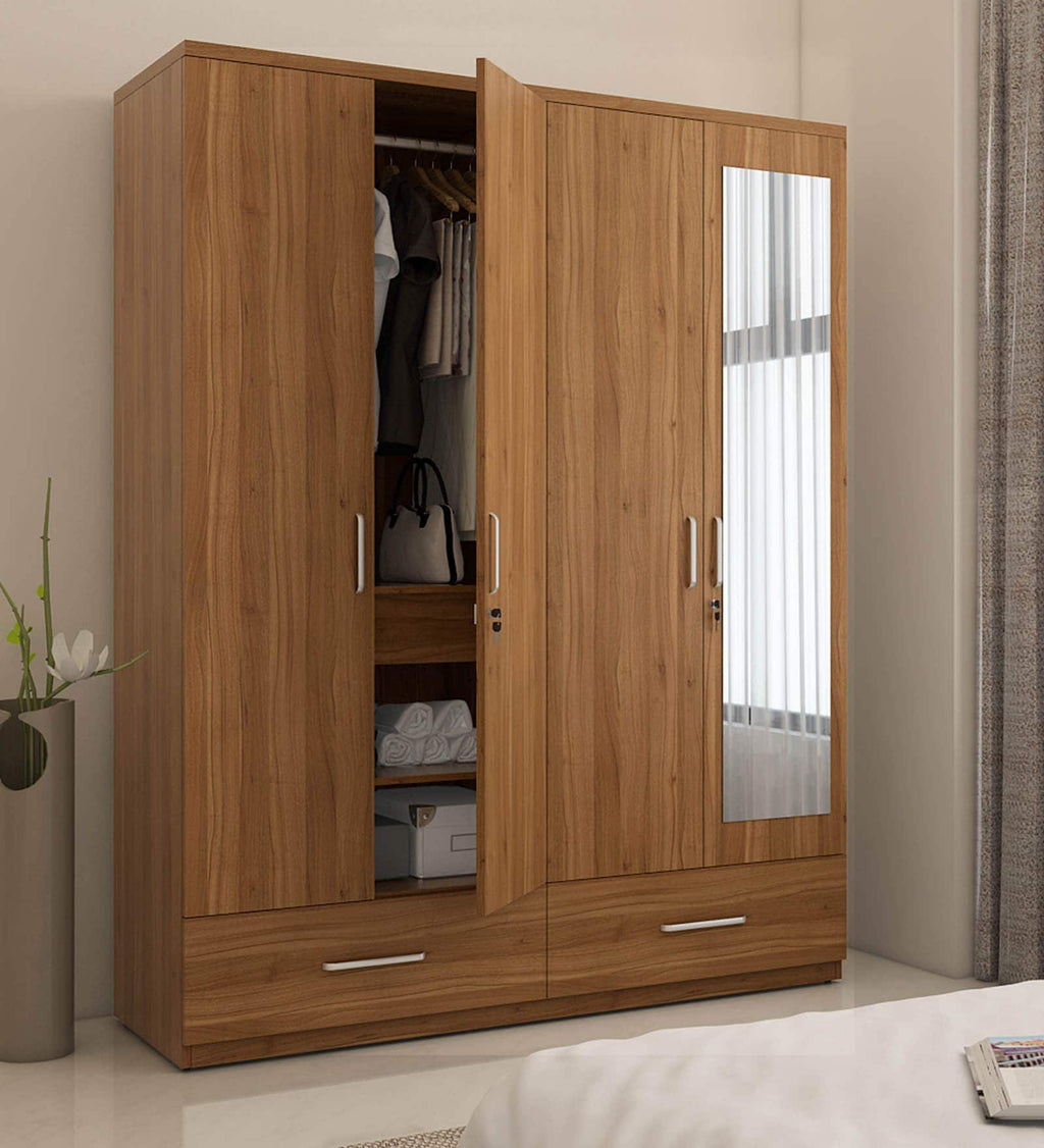 Kosmo Linden 4 Door Wardrobe With Mirror