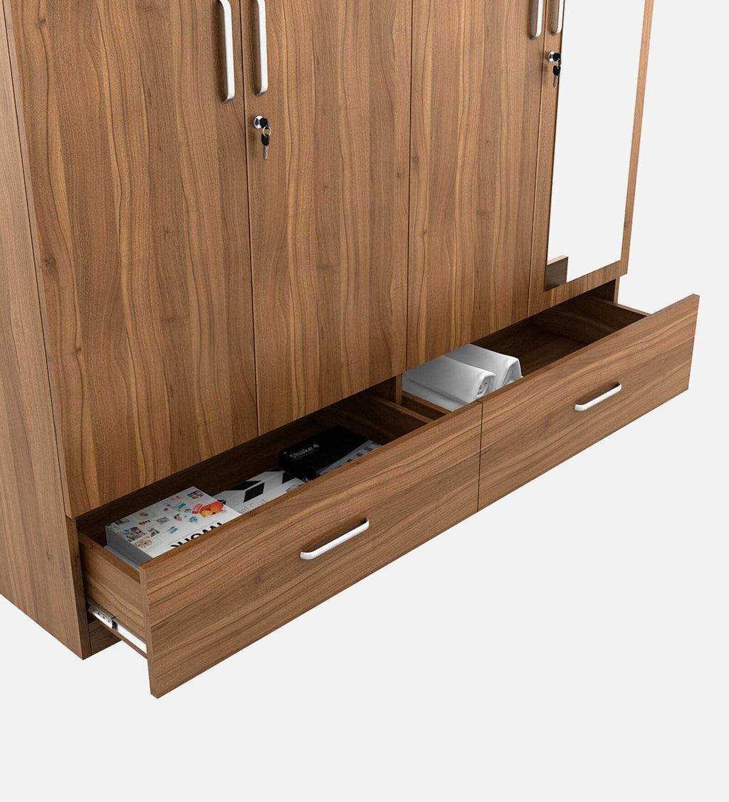 Kosmo Linden 4 Door Wardrobe With Mirror