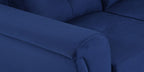 Impero Velvet LHS Sectional Sofa in Royal Blue Colour with Adjustable Headrest