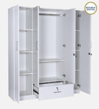 Kenzou 4 Door Wardrobe With Mirror & Drawer