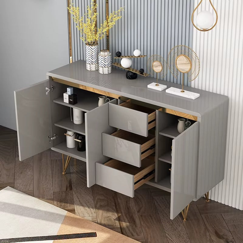 Luxury Buffet Cabinet Display Stand Dining Room Sideboards Mdf+marble+solid Wood Luxury Modern Acceptable 159*40*90 PANEL,PANEL