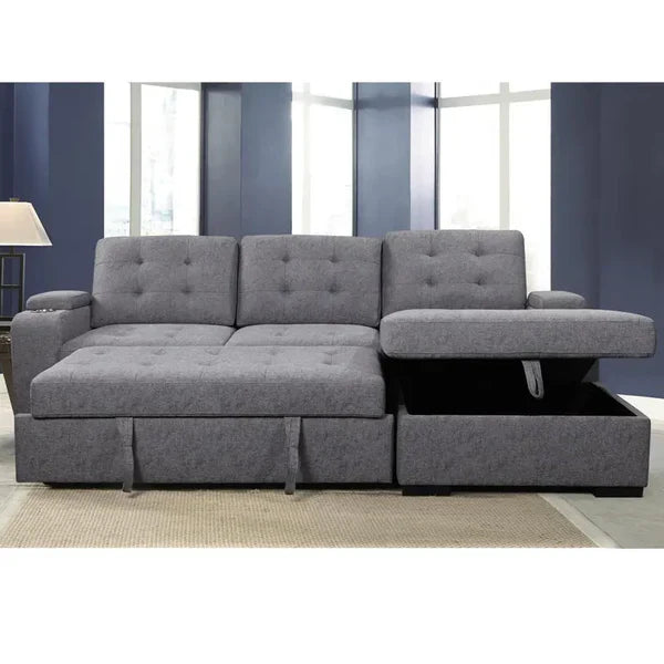 Neo L-Shape Sofa Cum Bed with Storage