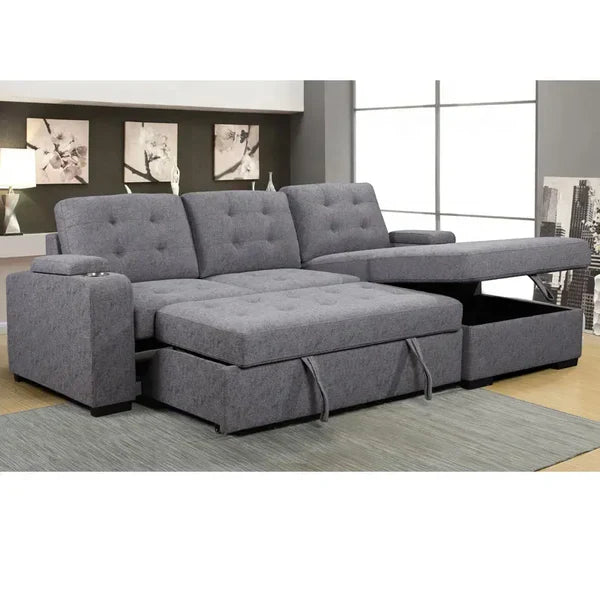 Neo L-Shape Sofa Cum Bed with Storage