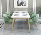 Nordic Metal With Marble Dining Set Six Seater And Four Seater