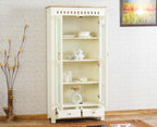 Solid Wood Kitchen Crockery Cabinet Two Door Two Drawers