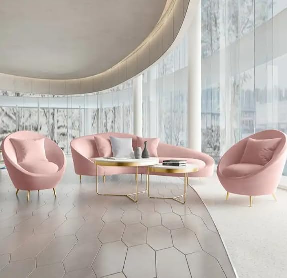 Modern Curved Sectional Sofa Set