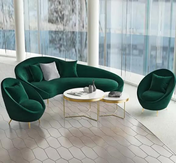 Modern Curved Sectional Sofa Set