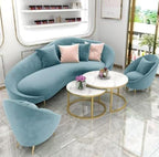 Modern Curved Sectional Sofa Set