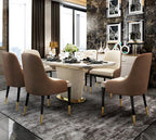 Modern Style Italian Dining Table With Marble Top