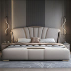 Royal Crest Upholstered Wooden Bed