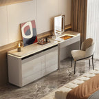 Luxurious Light Luxury and High-end Style Adjustable Dressing Table Chest Drawers Integrated Bedroom Bed Makeup Table