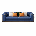 Arzo Modern Luxury Velvet Chesterfield Sofa Set