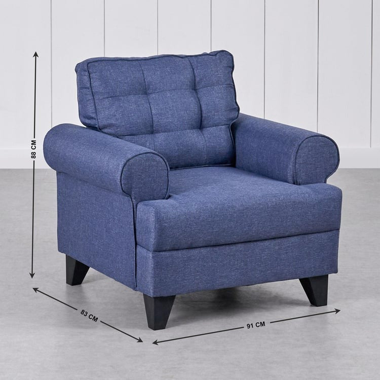 Helios California Fabric Sofa Set – Blue