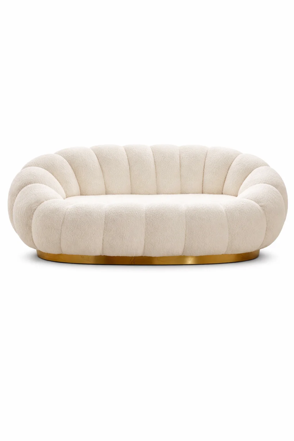 Ace Luxury Modern Pumpkin Rounded Sofa Set