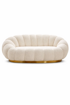 Ace Luxury Modern Pumpkin Rounded Sofa Set