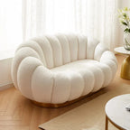 Ace Luxury Modern Pumpkin Rounded Sofa Set