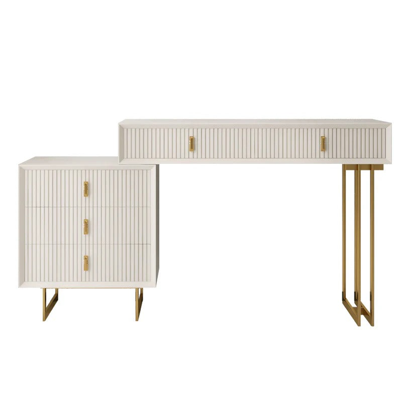 Urban Elegance Makeup Dressing Table & Vanity Set (White)
