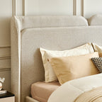 Saga King Bed - Beige